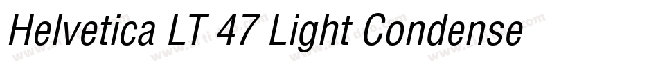 Helvetica LT 47 Light Condensed Oblique字体转换